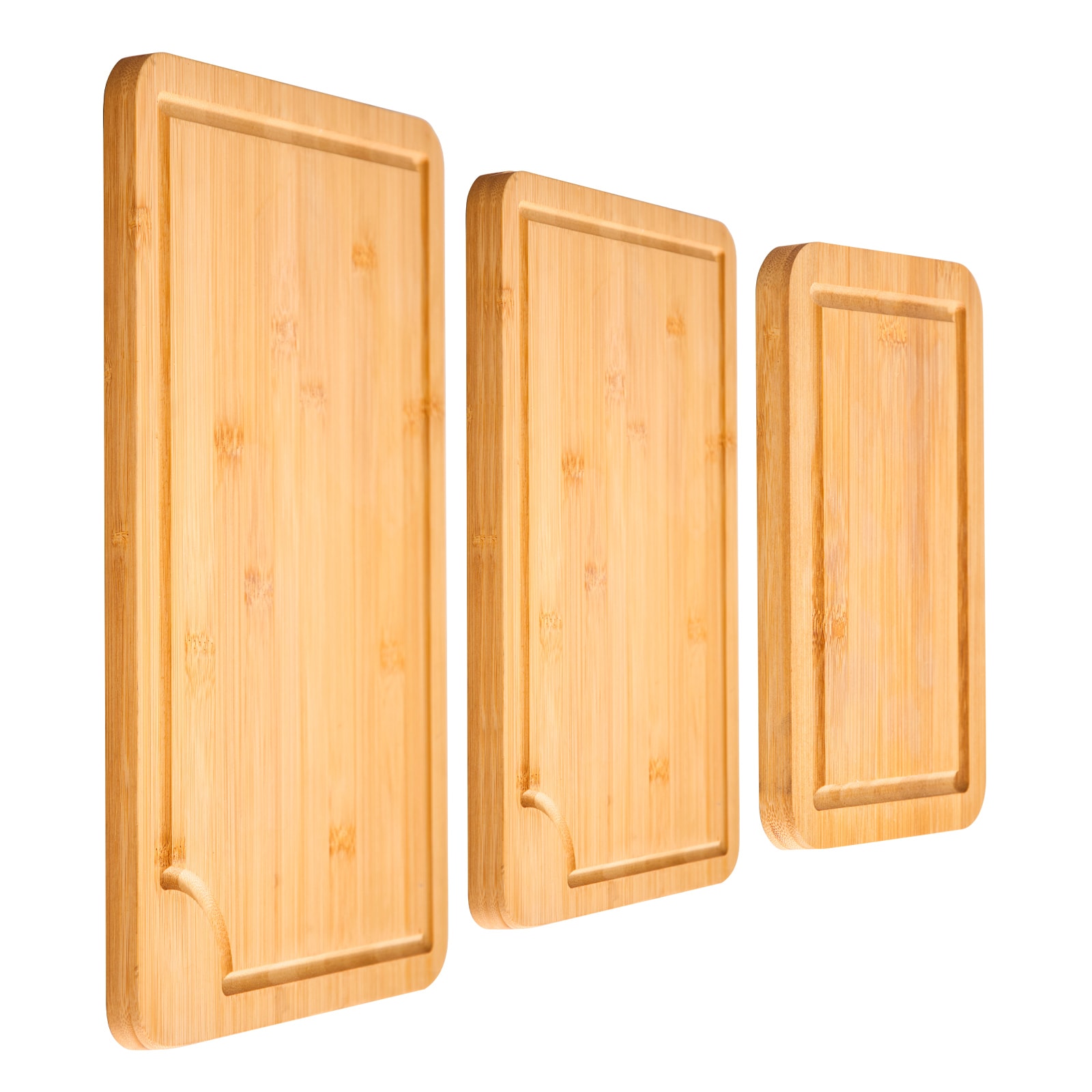 Bamboo Cutting Board Premium Versatile Cut Board With Built-in Handle_voghion.com